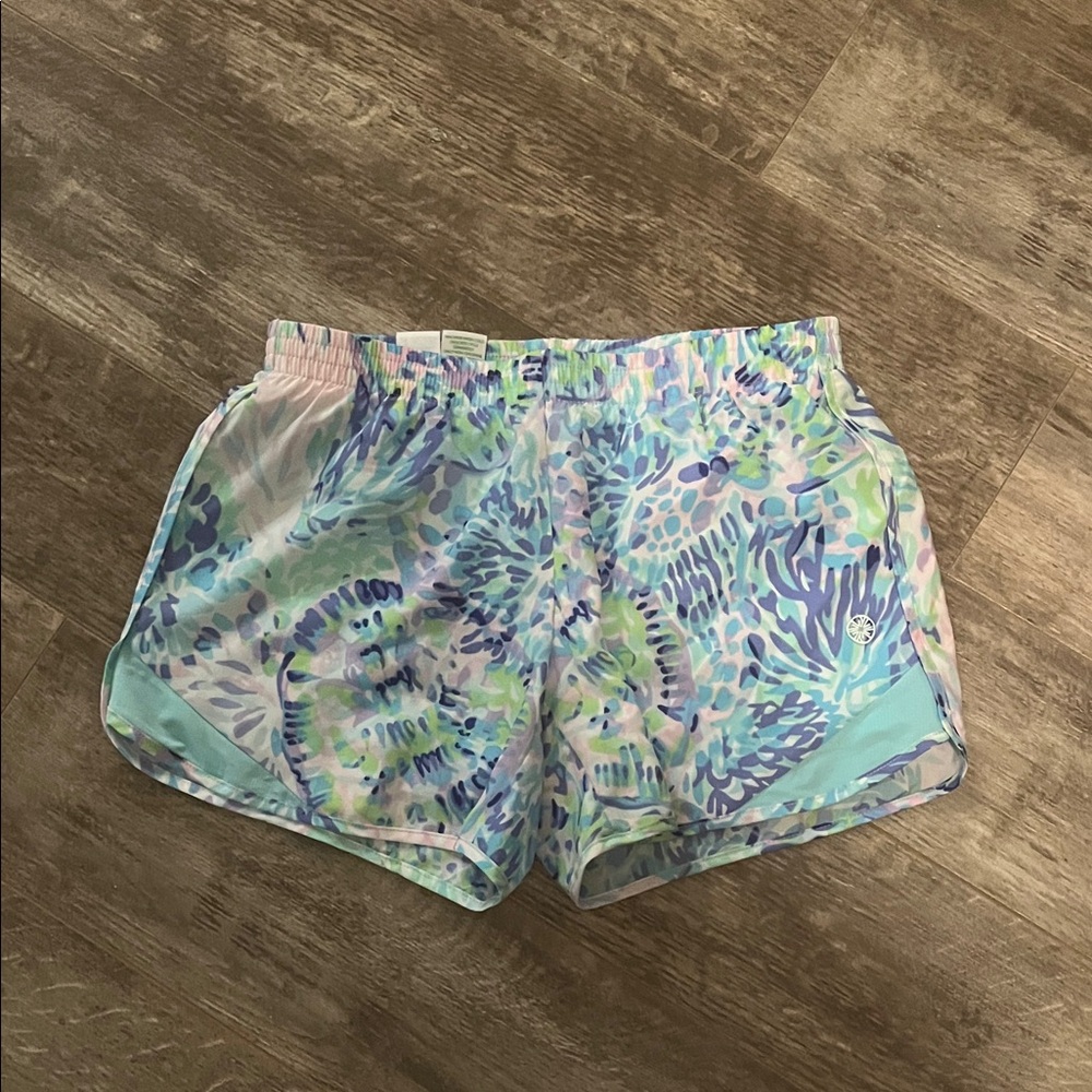 Lilly Pulitzer Blue and Purple Athletic Shorts XXS